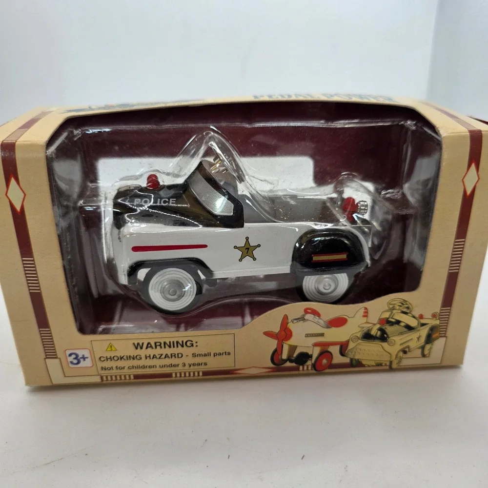 Golden Wheel Pedal Power Police Pedal Car 1:10 Diecast Model #43401 Boxed